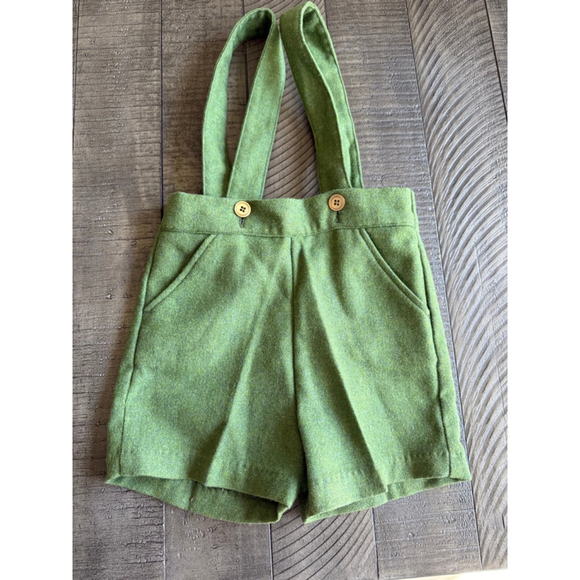 Vintage Jack Tar Togs Toddler Set | Wool Houndstooth Blazer & Green Shorts - Picture 2 of 10